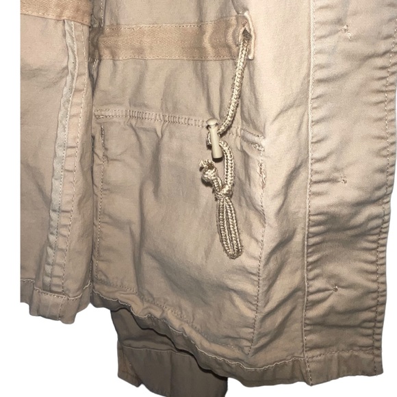 Women’s Calvin Klein Short Cropped Field Jacket Button Front Canvas Size Medium - Picture 10 of 12